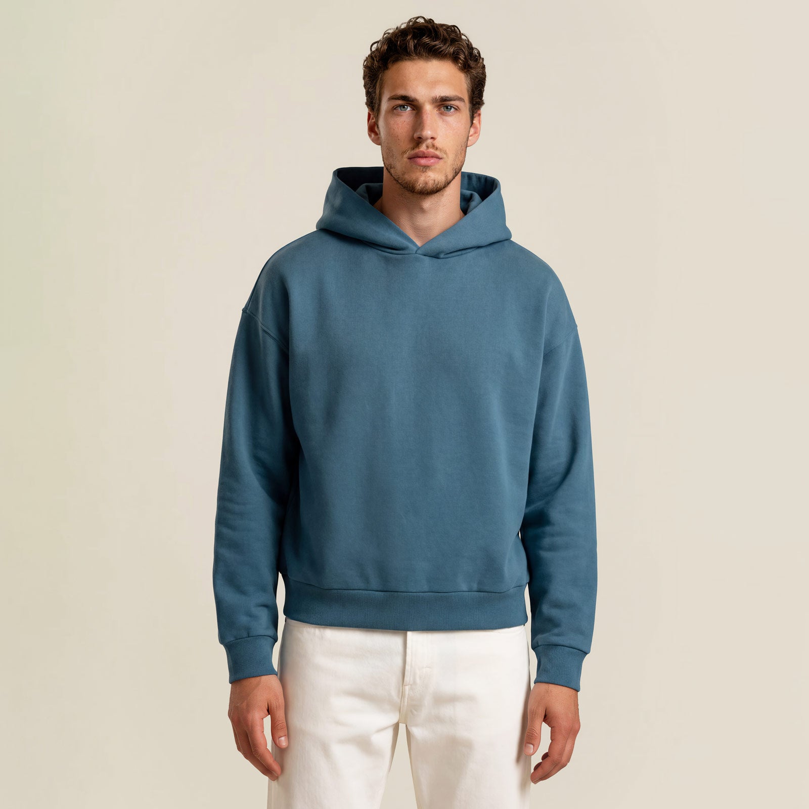 MANGOLA-Hoodie-R elaxed_man_blue-green_front #color_petrol
