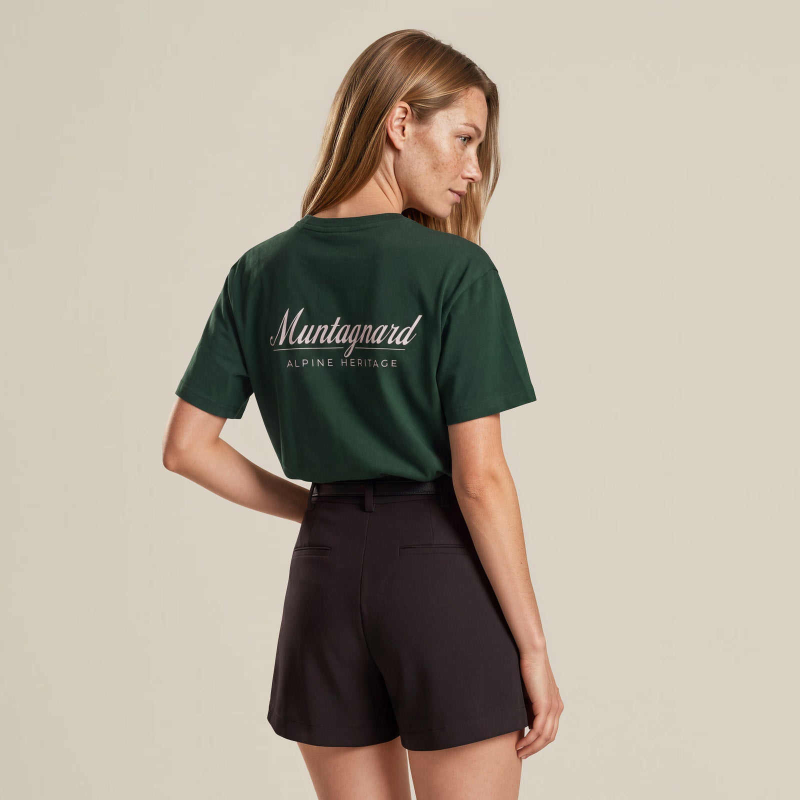 MANGOLA-T-Shirt-Relaxed_woman_dark-green_back #color_dark green