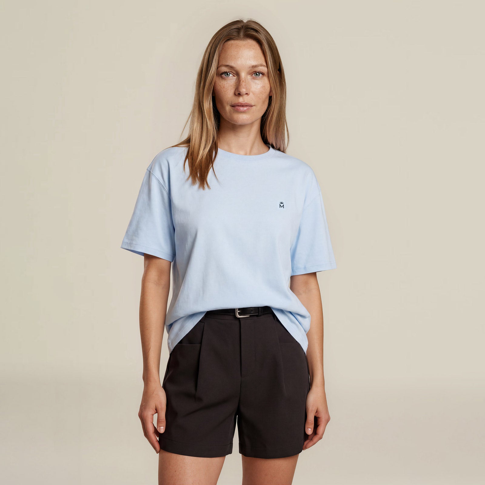 MANGOLA-T-Shirt-Relaxed_woman_light-blue_front  #color_light blue